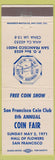 Matchbook Cover - San Francisco CA Coin Club 1971