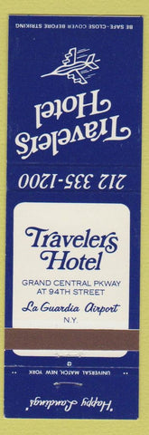 Matchbook Cover - Travelers Hotel New Y ork City La Guardia Airport