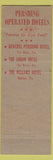 Matchbook Cover - Willard Hotel Butler PA