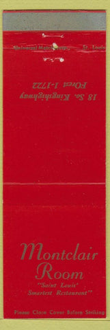 Matchbook Cover - Montclair Room St Louis MO