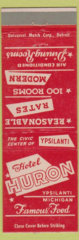Matchbook Cover - Hotel Huron Ypsilanti MI