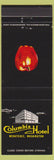 Matchbook Cover - Columbia Hotel Wenatchee WA