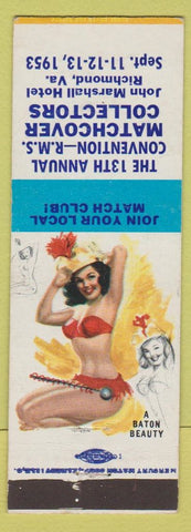 Matchbook Cover - RMS Convention 1953 Richmond VA pinup Egypt PA