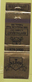 Matchbook Cover - Aldo's Restaurant Fallston MD