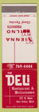 Matchbook Cover - The Deli Restaurant Ann Arbor MI Vienna Hot Dogs