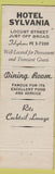 Matchbook Cover - Hotel Sylvania Philadelphia PA