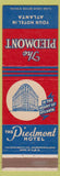 Matchbook Cover - The Piedmont Hotel Atlanta GA