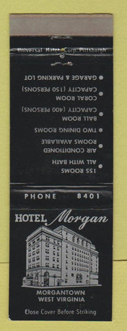 Matchbook Cover - Hotel Morgan Morgantown WV