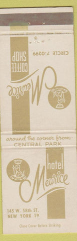 Matchbook Cover - Hotel Maurice New York City