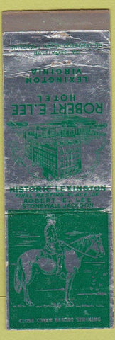 Matchbook Cover - Robert E Lee Hotel Lexington VA WEAR