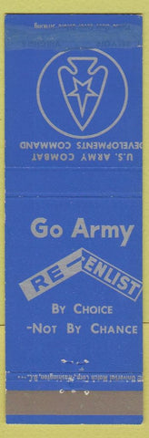 Matchbook Cover - United States Army Re Enlist WEAR