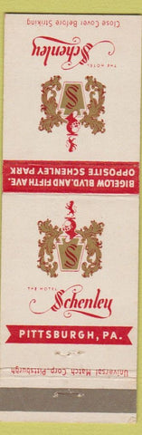 Matchbook Cover - Hotel Schenley Pittsburgh PA