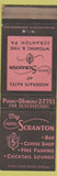 Matchbook Cover - Hotel Scranton PA