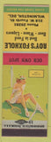 Matchbook Cover - Roy's Foxhole Wilmington DE pinup girlie back