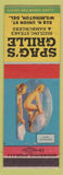 Matchbook Cover - Spag's Grille Wilmington DE pinup