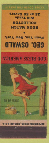 Matchbook Cover - Geo Oswald Match Collector Penn Yan NY pinup