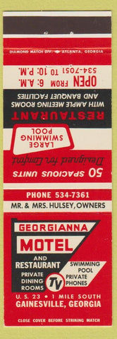 Matchbook Cover - Georgianna Motel Restaurant Gainesville GA