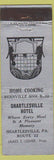 Matchbook Cover - Shartlesville Hotel PA WEAR
