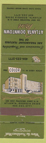 Matchbook Cover - Atlanta Downtown Motel GA