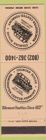 Matchbook Cover - Colburn House Manchester Center VT