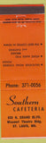 Matchbook Cover - Southern Cafeteria St Louis MO Orange