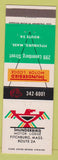 Matchbook Cover - Thunderbird Motor Lodge Fitchburg MA