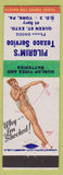 Matchbook Cover - Pilgrim's Texaco oil gas York PA Dunlop Tires pinup