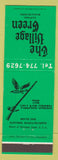 Matchbook Cover - Village Green Danvers MA