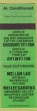 Matchbook Cover - Mei Lam Lau Waterville Skowhegan ME WEAR