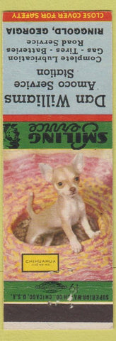 Matchbook Cover - Dan Williams Amoco oil gas Ringgold GA Chihuahua