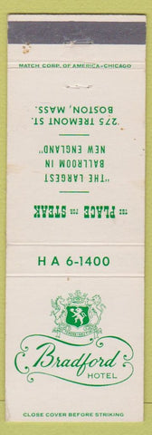 Matchbook Cover - Bradford Hotel Boston MA