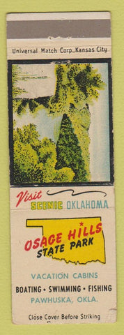 Matchbook Cover - Osage Hills State Park Pawhuska OK WEAR
