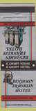 Matchbook Cover - Benjamin Franklin Hotel Philadelphia PA