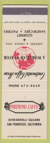 Matchbook Cover - Portofino Caffe San Francisco CA
