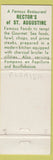Matchbook Cover - Rector's of St Augustine FL WEAR