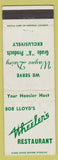 Matchbook Cover - Bob Lloyd's Wheeler's Restaurant Richmond IN WEAR