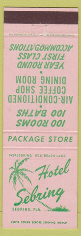 Matchbook Cover - Hotel Sebring FL