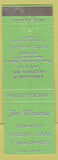 Matchbook Cover - The Mounds Restaurant Brookville IN green