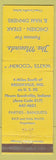 Matchbook Cover - The Mounds Restaurant Brookville IN yellow