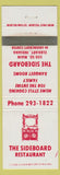 Matchbook Cover - Sideboard Restaurant Elkhart IN