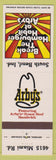 Matchbook Cover - Arby's Restaurants South Bend IN Roast Beef