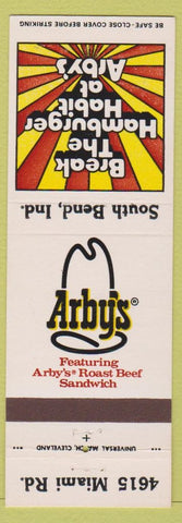 Matchbook Cover - Arby's Restaurants South Bend IN Roast Beef