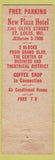 Matchbook Cover - New Plaza Hotel St Louis MO