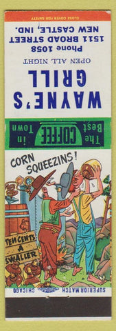 Matchbook Cover - Wayne's Grill New Castle IN hillbilly