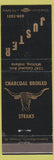 Matchbook Cover - Juster Steaks Whiting IN