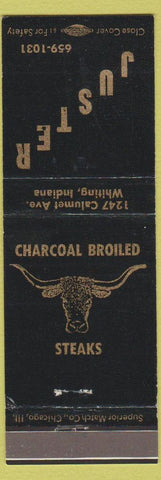 Matchbook Cover - Juster Steaks Whiting IN