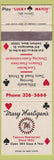 Matchbook Cover - Mary Hartigan's Restaurant Dedham MA