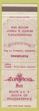 Matchbook Cover - Camelot Inn Poughkeepsie NY
