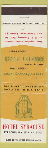Matchbook Cover - Hotel Syracuse NY WORN