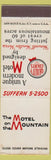 Matchbook Cover - Motel on the Mountain Suffern NY